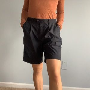 Black mid length shorts